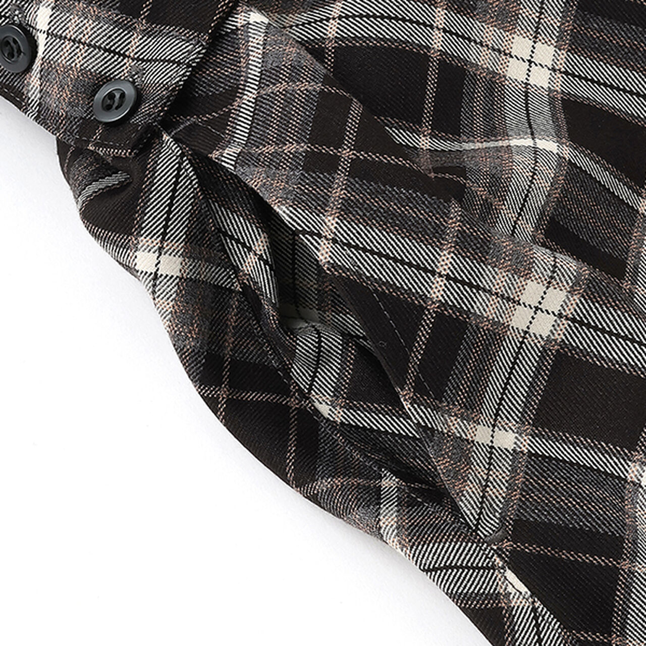 Knot Shirt Style Skirt with Shorts,Black, large image number 5
