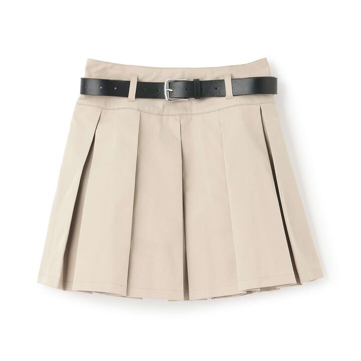 [Easy Care] Pleated Skirt with Belt,Gray, medium image number 7