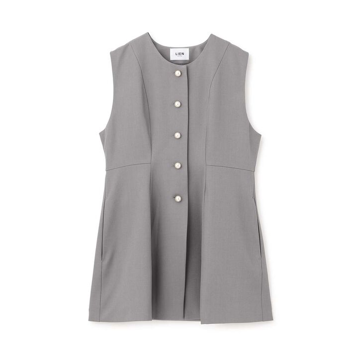 [Formal] No-Collar Gilet,Gray, medium image number 9