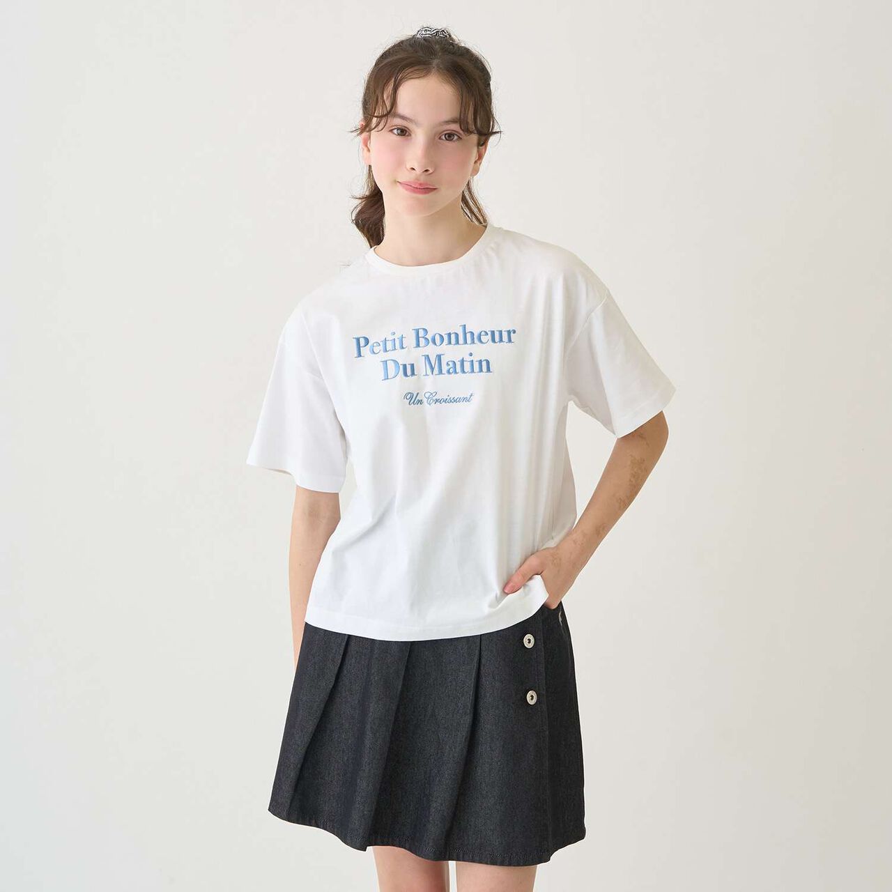 Mesh Parka & T-Shirt Set,Off white, large image number 16