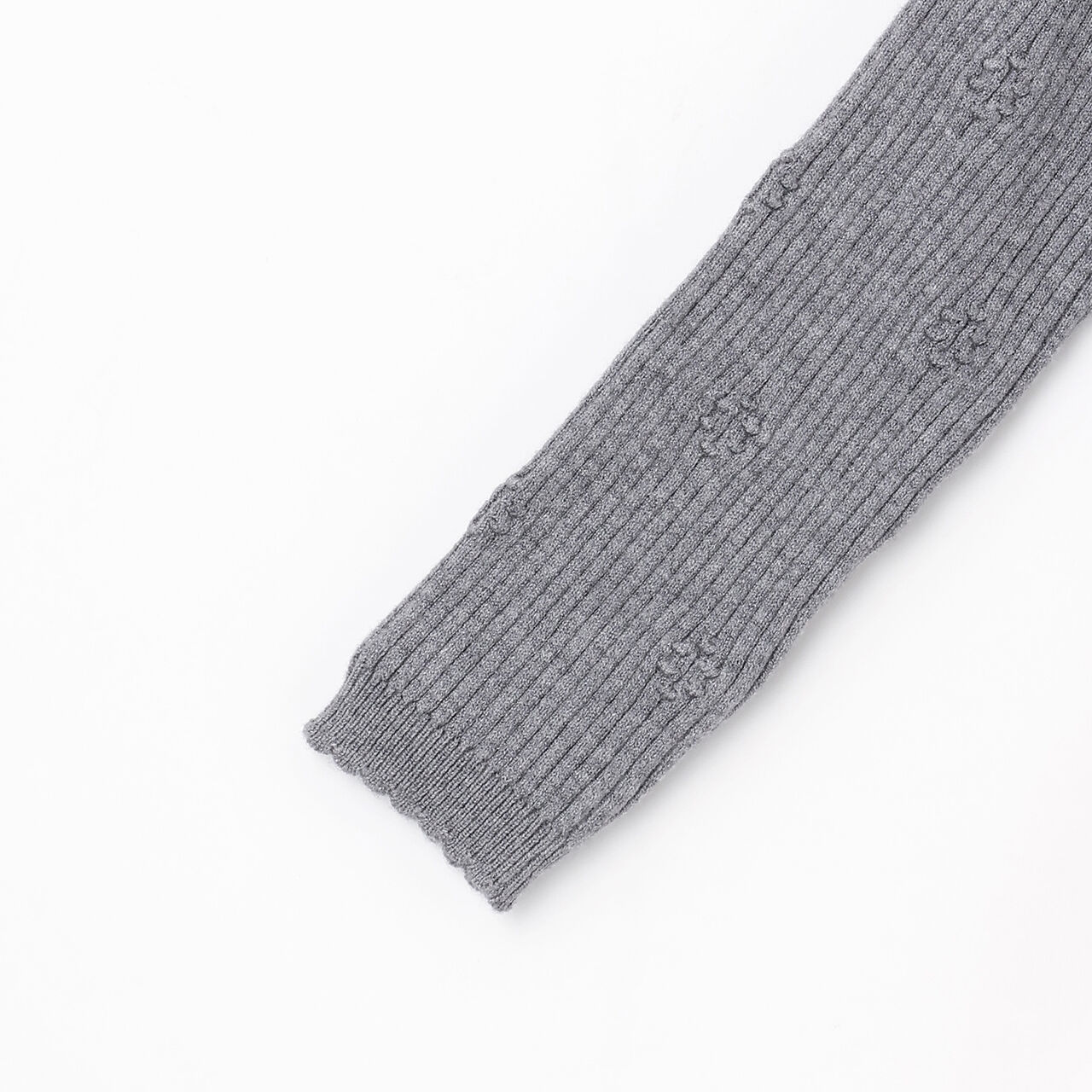 Fluffy and Soft Knit Peplum Tulle Tunic,Ivory, large image number 4