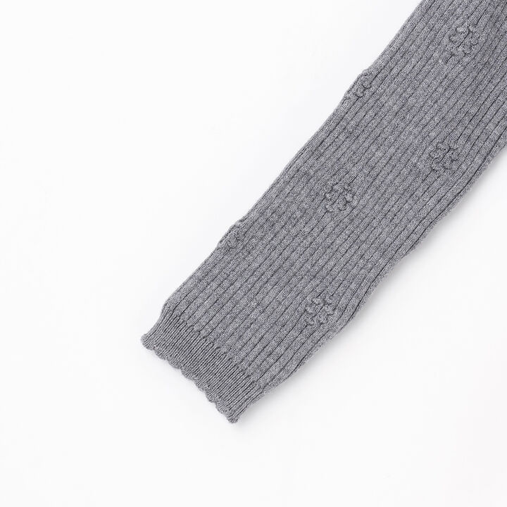 Fluffy and Soft Knit Peplum Tulle Tunic,Ivory, medium image number 4