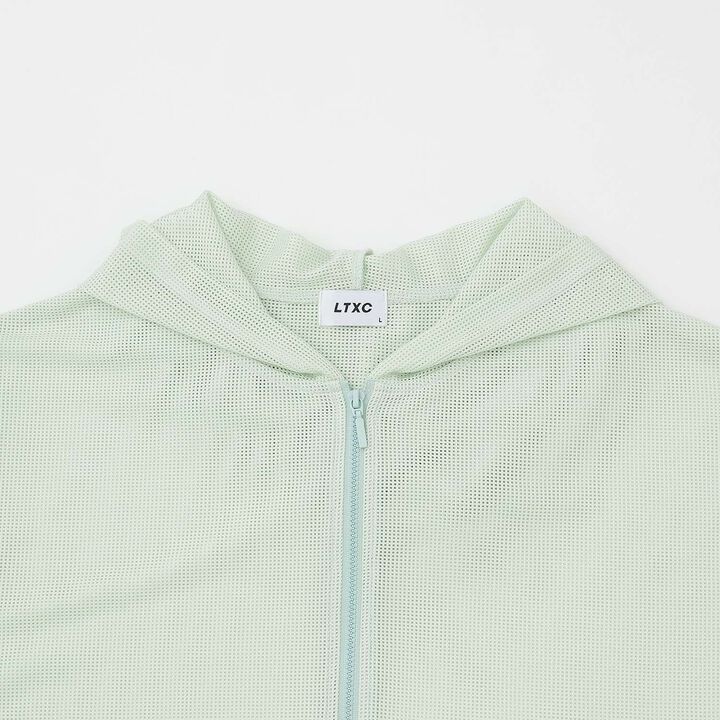 [LTXC/Antibacterial Deodorizing] Mesh Hoodie with Camisole,Black, medium image number 16