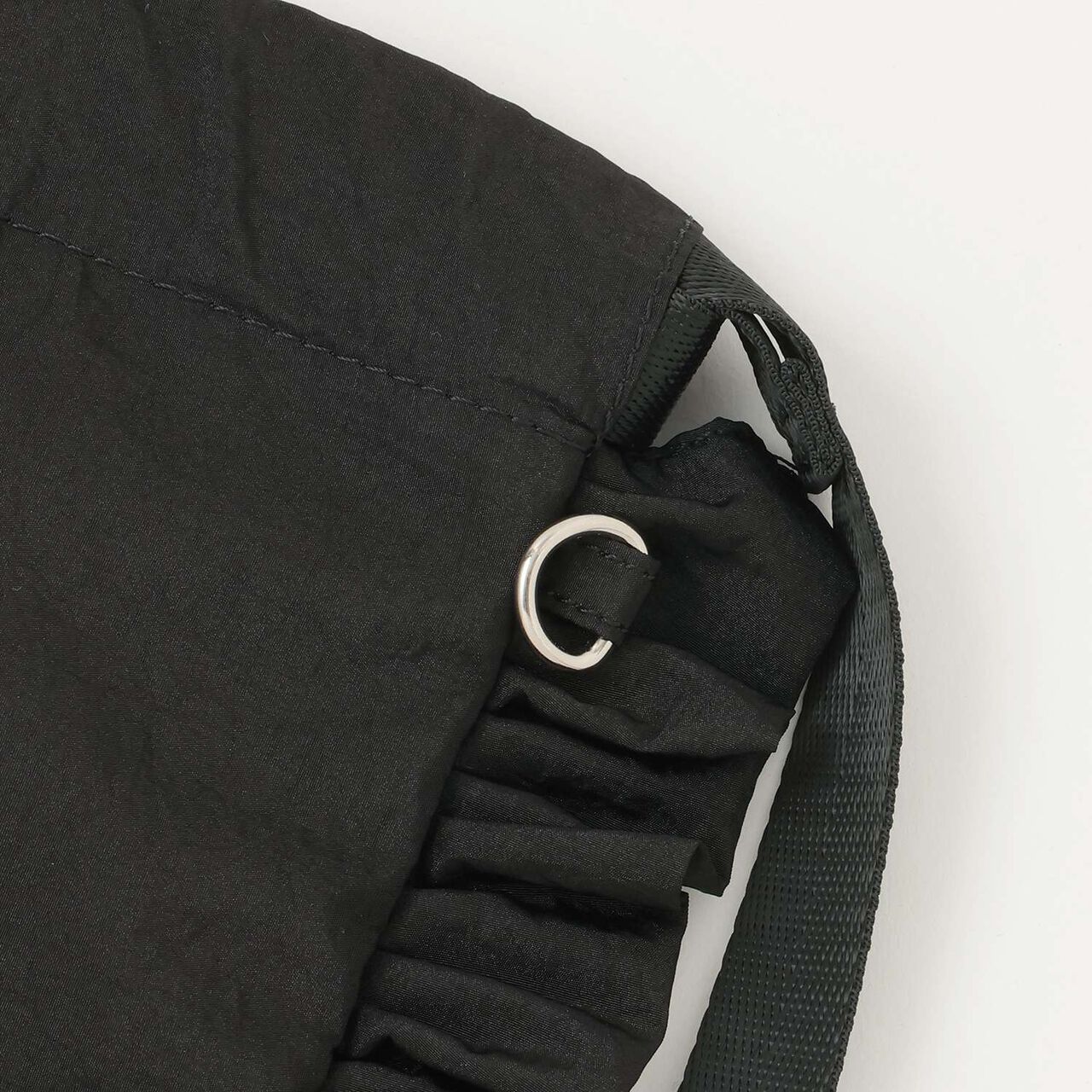 A4-Compatible Water-Repellent Sparkling Logo Knapsack,Black, large image number 4