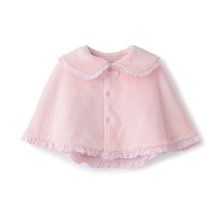 Flocked Jacquard Reversible Cape,Light pink, medium image number 3