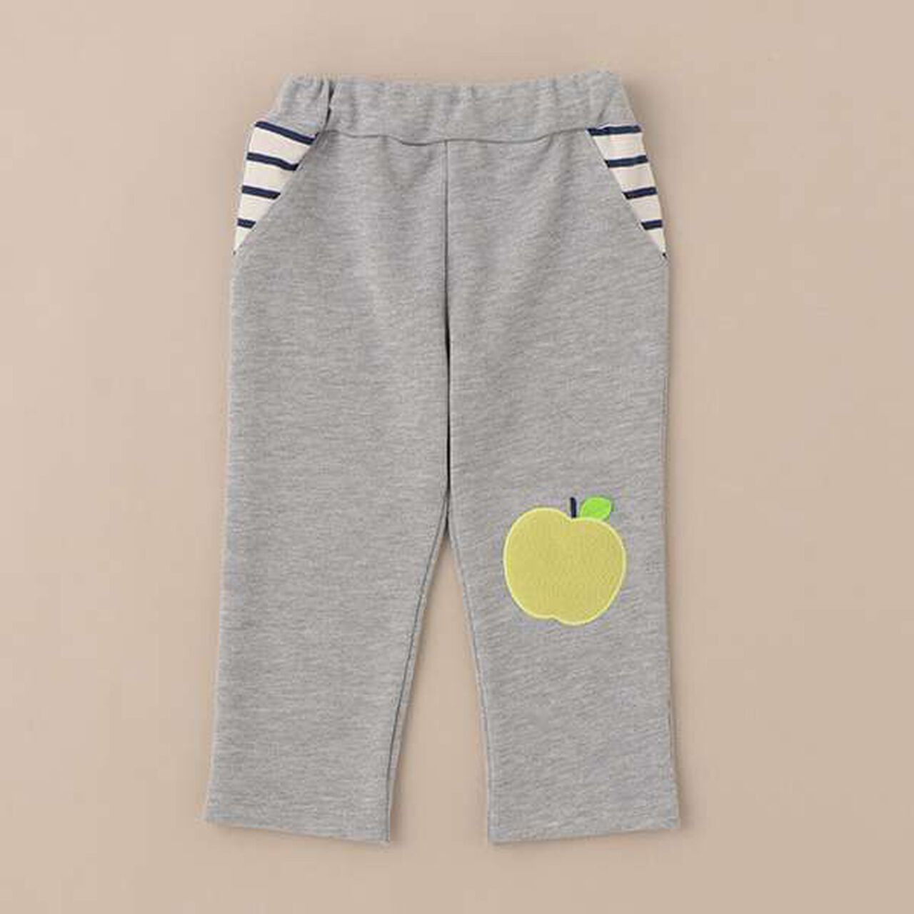 Boys' Full-Length Apple Print Pants,Gray, large image number 0