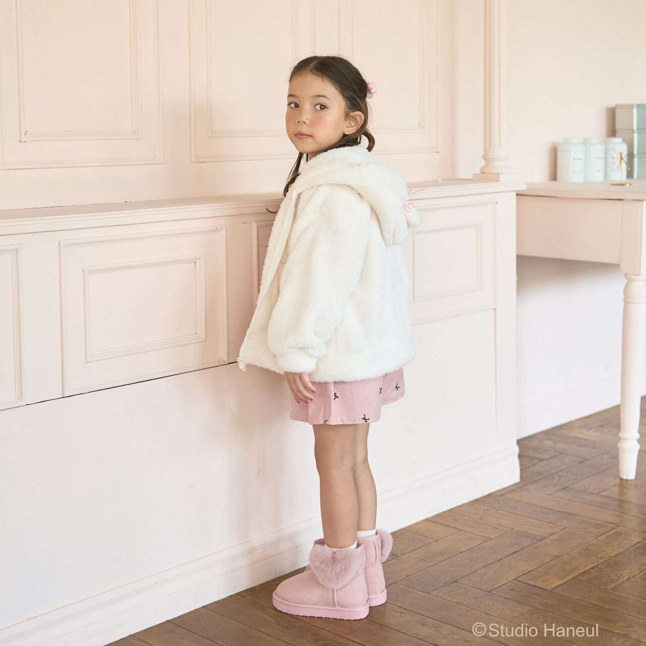 [Studio Hanul] Pam & Tarte Fluffy Zip Parka,Beige, large image number 12