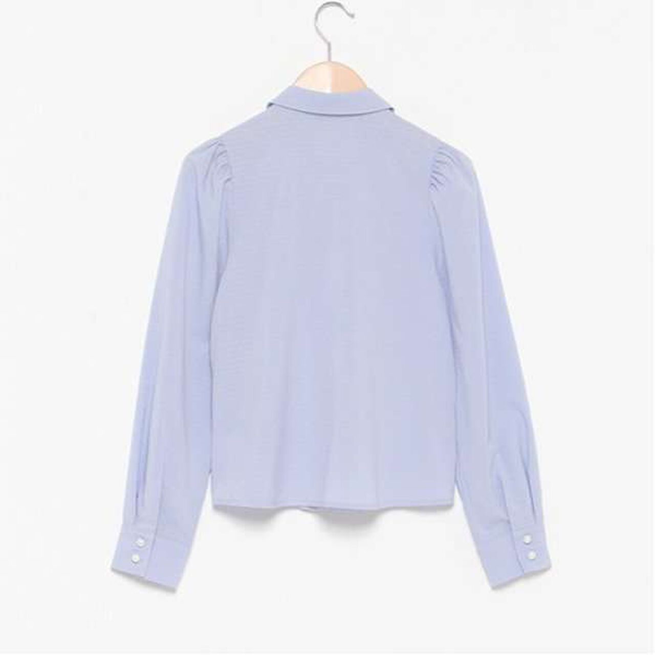 Pearl Button Bow Tie Blouse,Off white, large image number 1