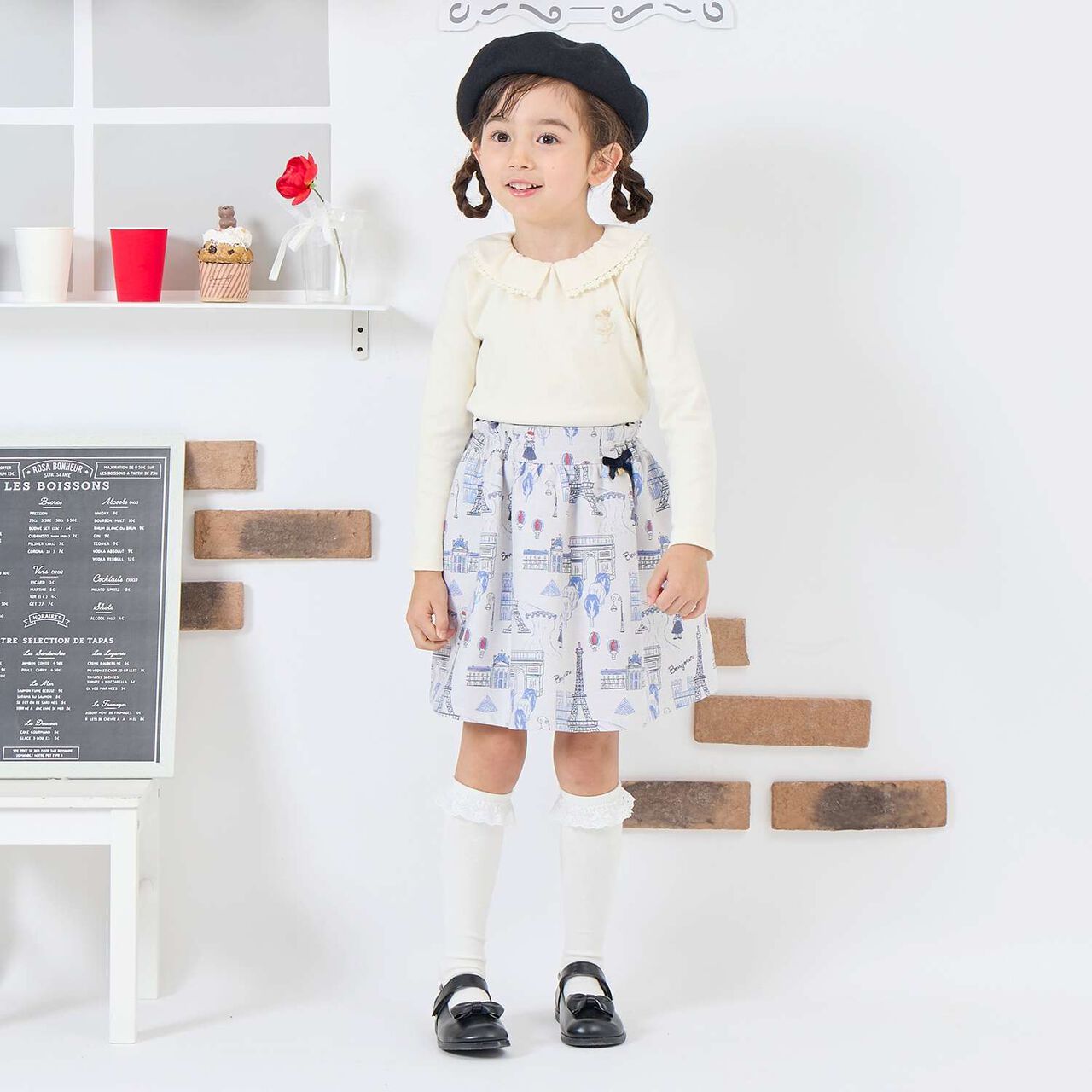 [Made in Japan] Paris Pattern Jacquard Skirt,Ivory, large image number 2