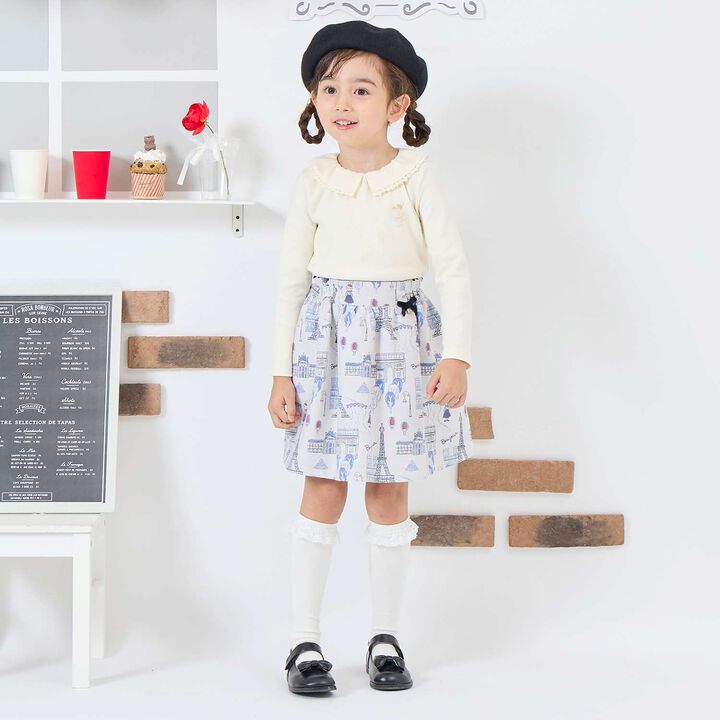 [Made in Japan] Paris Pattern Jacquard Skirt,Ivory, medium image number 2