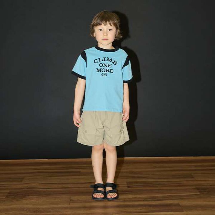 [Kaiteki Tenjiku] Bi-Color Printed T-Shirt,Turquoise, medium image number 5