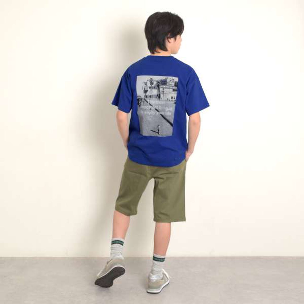 Assorted Photo Short Sleeve T-Shirt,Navy, large image number 2