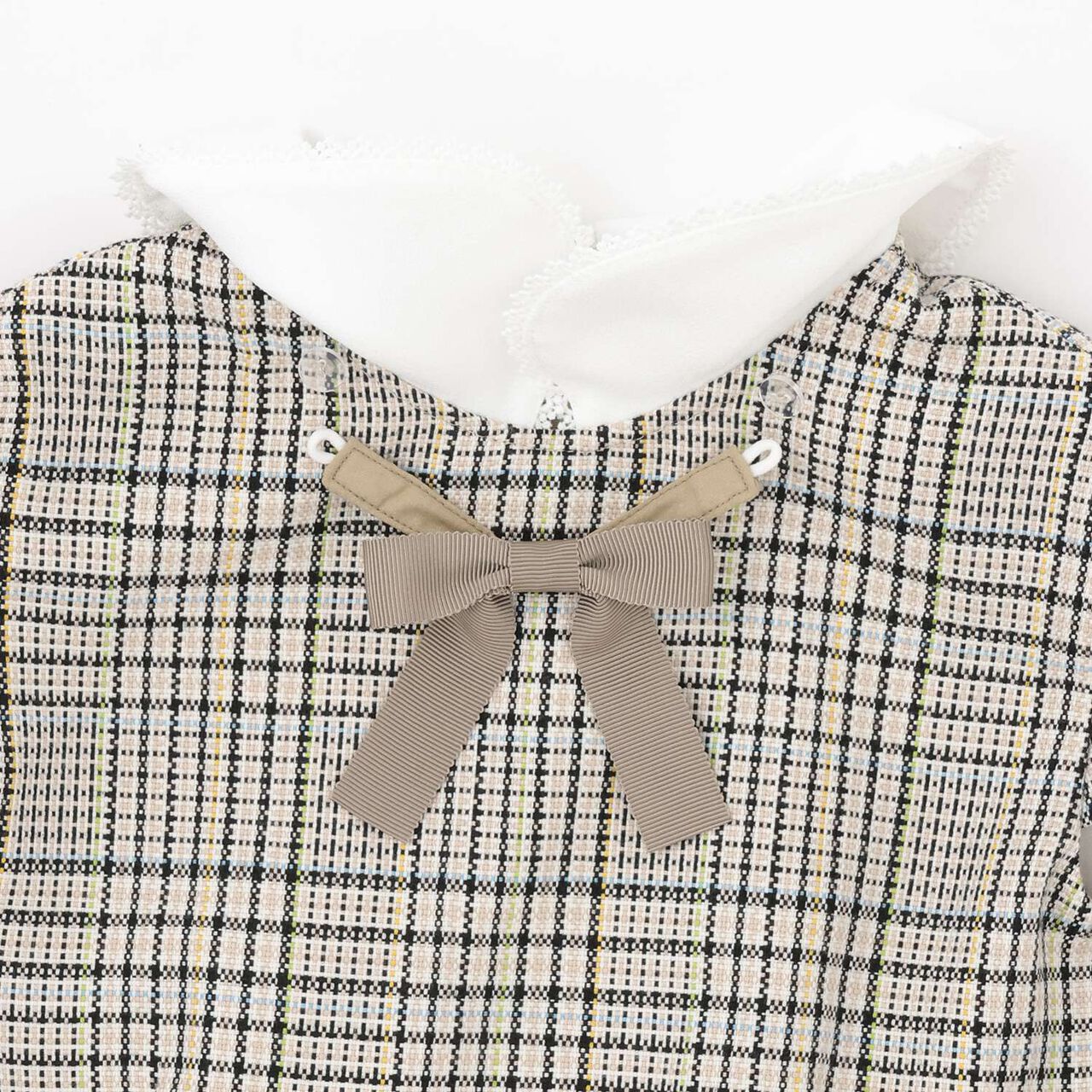 [Formal] Checkered OP + Scallop Trim JK Set,Beige, large image number 14