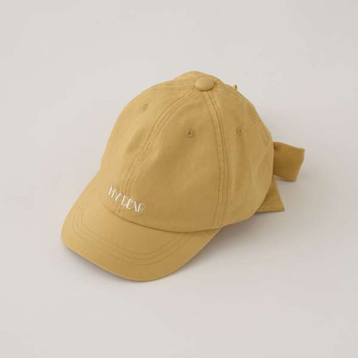 Assorted Logo Embroidery Ribbon Cap,Black, medium image number 4