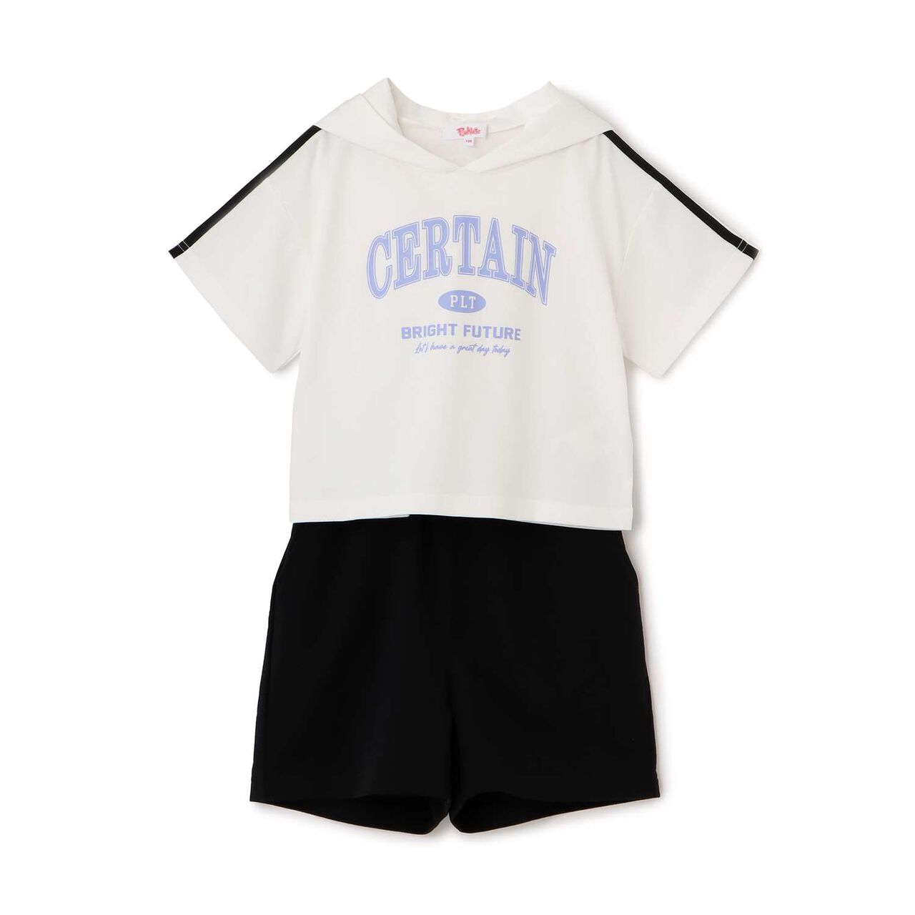 Cool Touch Short-Sleeve Hoodie + Half Pants Set,Yellow green, large image number 12