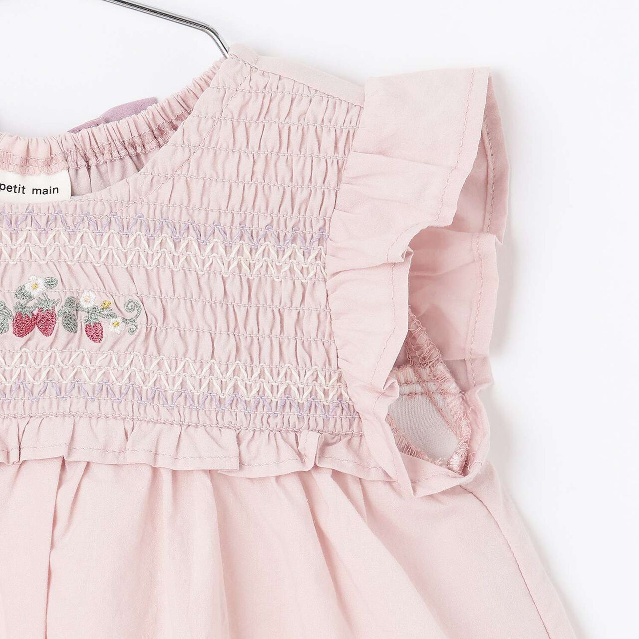 Link Strawberry Embroidery OP Romper,Off white, large image number 10