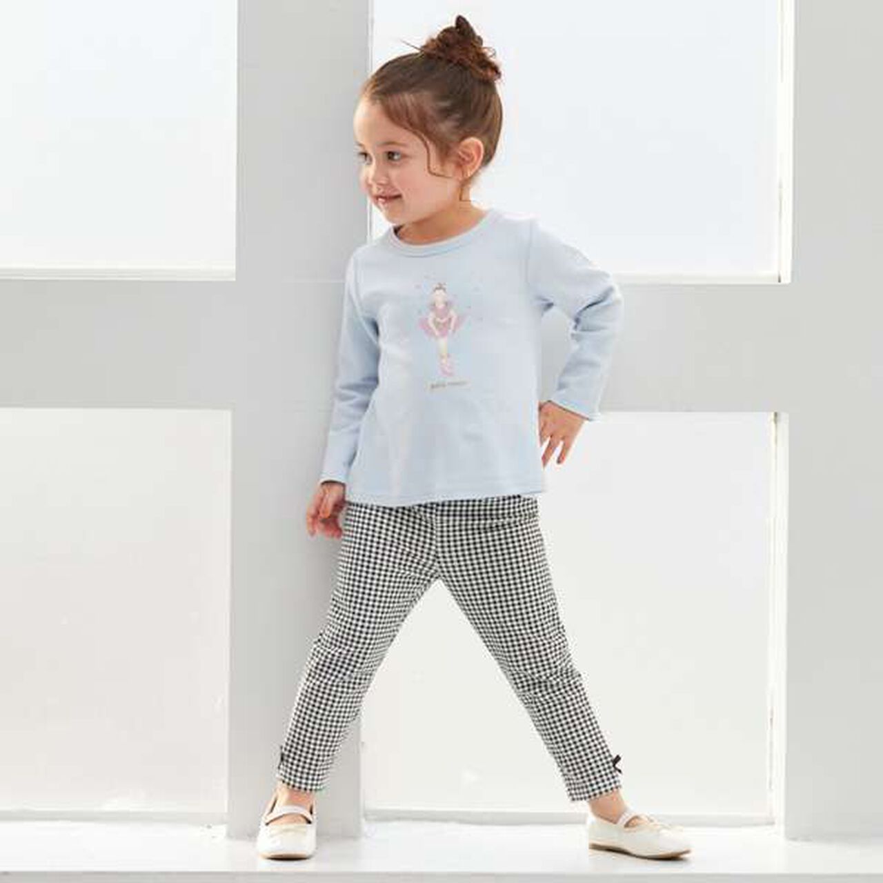 Affordable GIRLS 10-length Leggings,Sax blue, large image number 26
