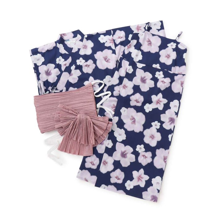 Floral Pattern Two-Piece Yukata,Pearl white, medium image number 18