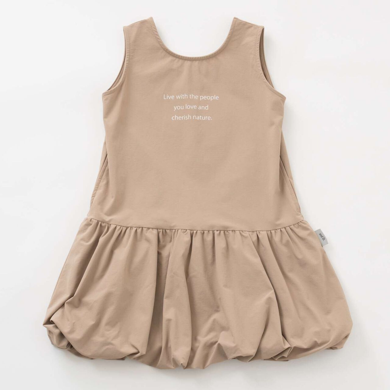 [Amphibious] Balloon Hem One-Piece Dress,Beige, large image number 16