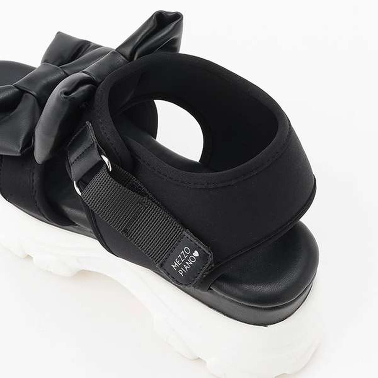 Double Ribbon Sport Sandals,White, large image number 6