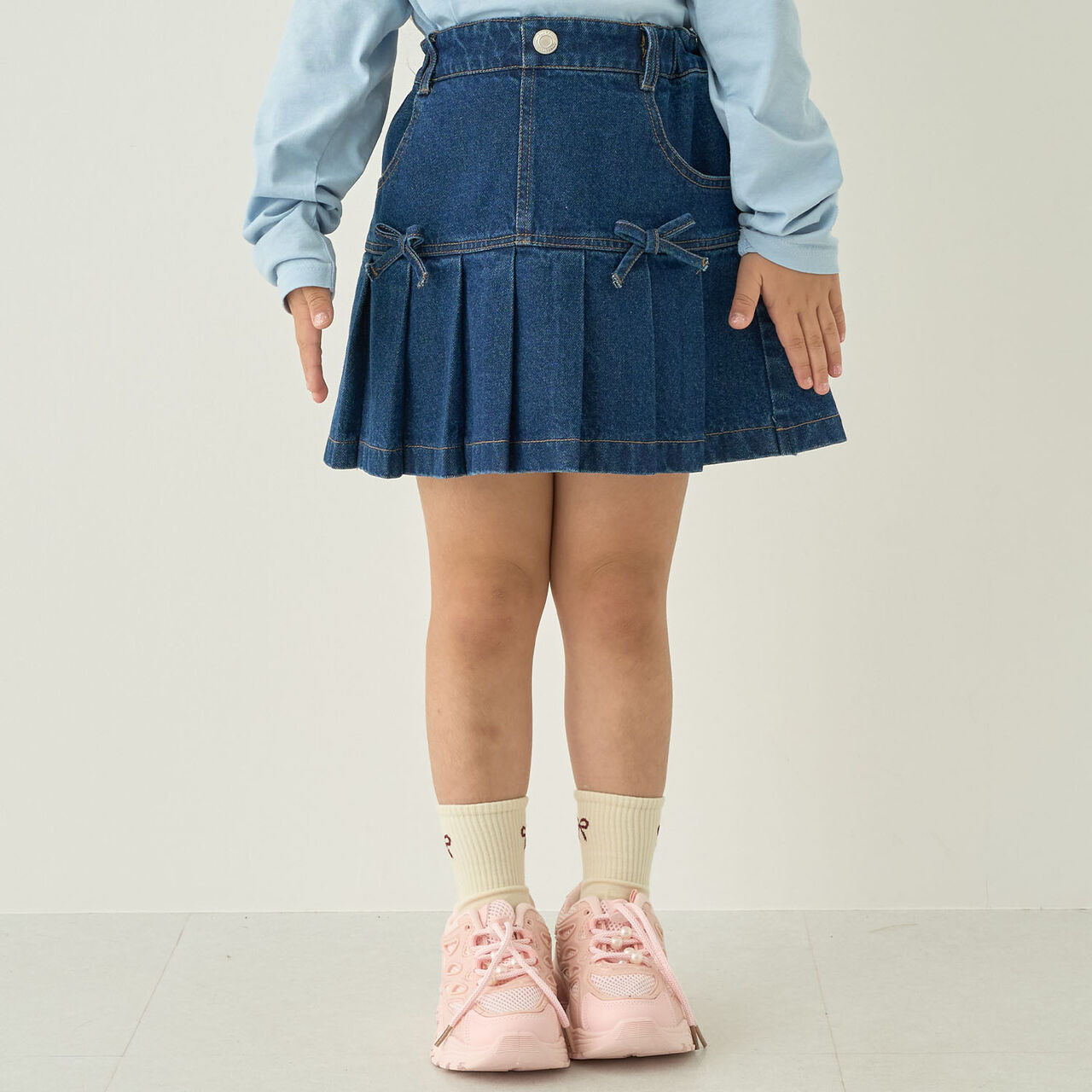 [With Inner Shorts/Secure] Pleated Skirt &ndash; Recommended for School,Blue, large image number 3
