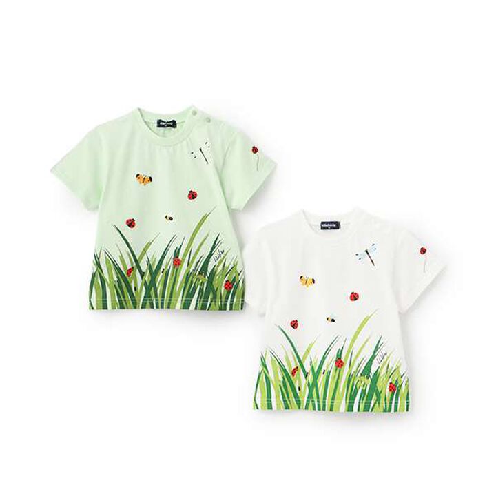 Insect Print Short Sleeve T-Shirt,Off white, medium image number 3