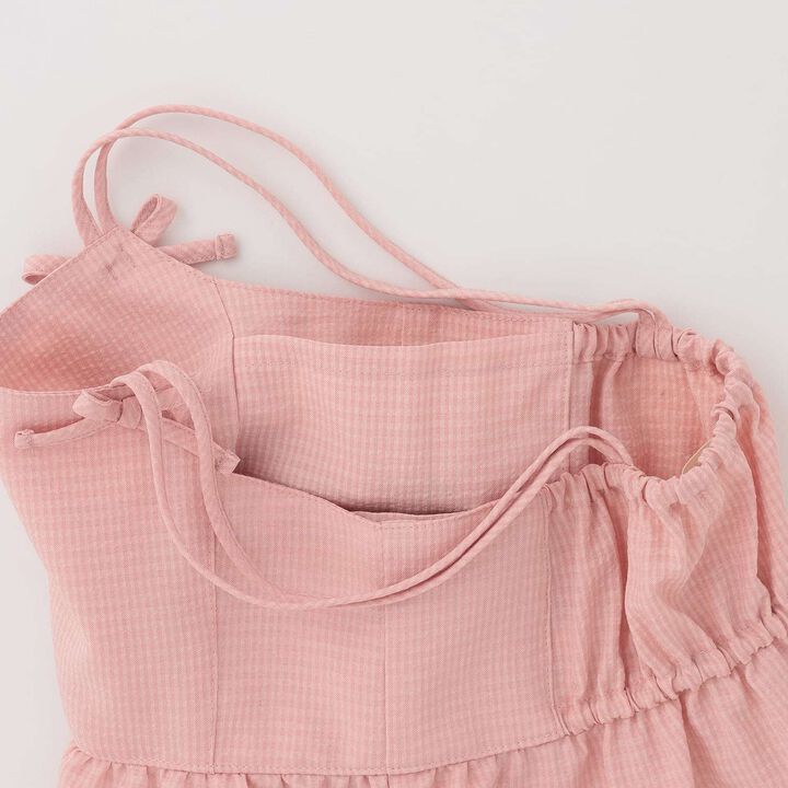 [With Side Pockets] Peplum Bustier for Girls [Kids' Clothing],Dark orange, medium image number 8