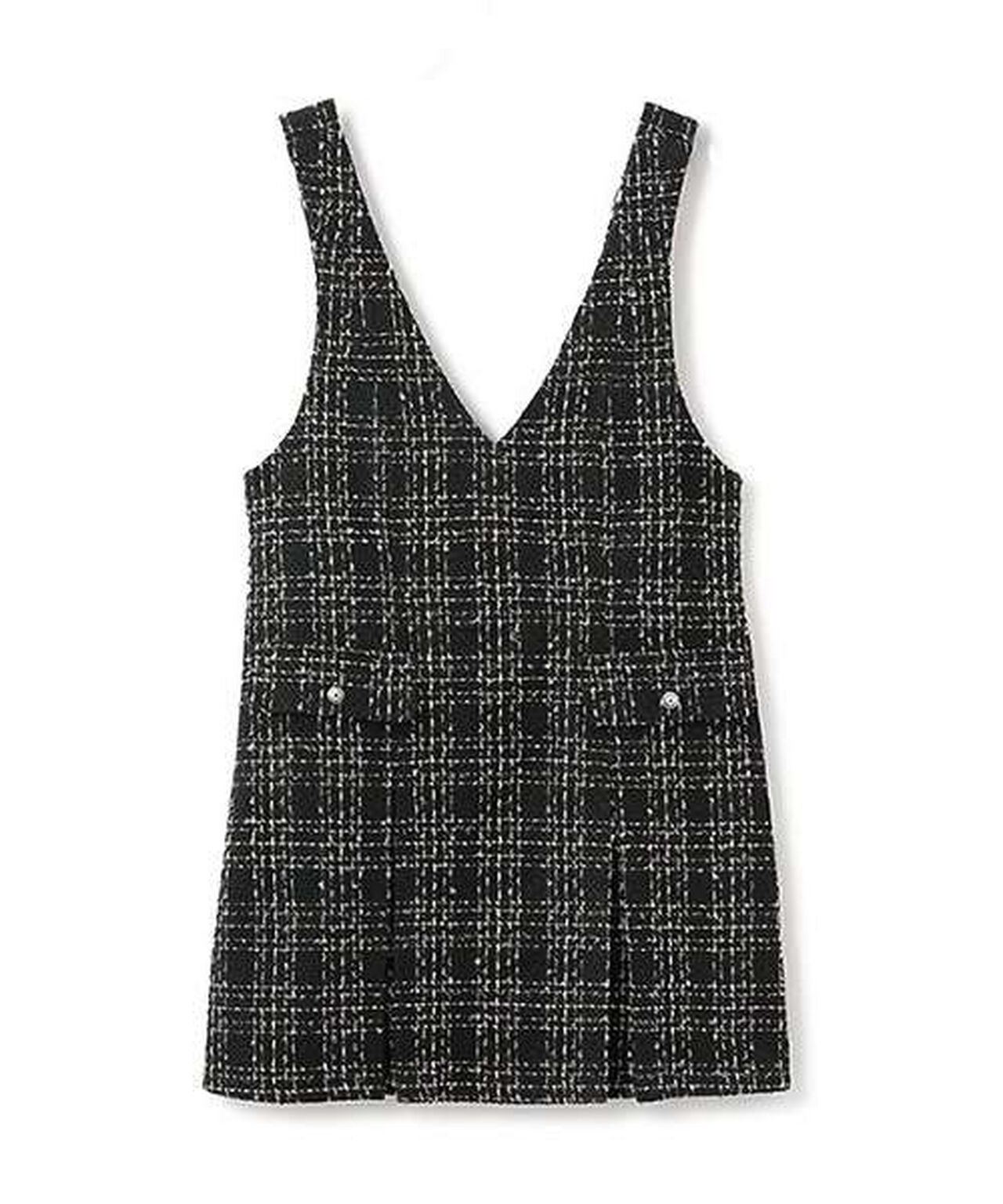 Tweed Jumper Skirt,Off white, large image number 6