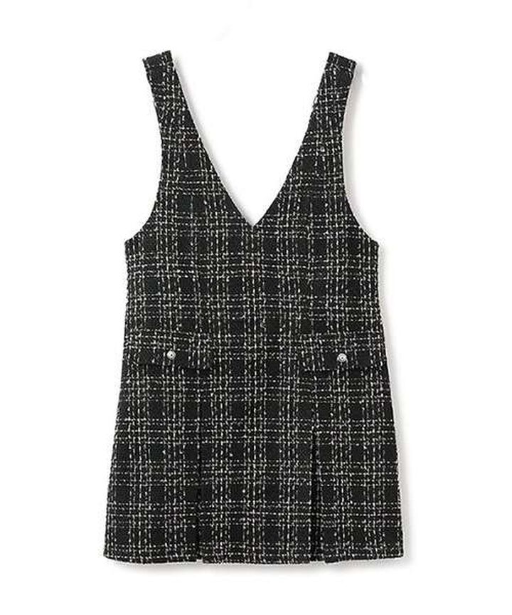 Tweed Jumper Skirt,Off white, medium image number 6