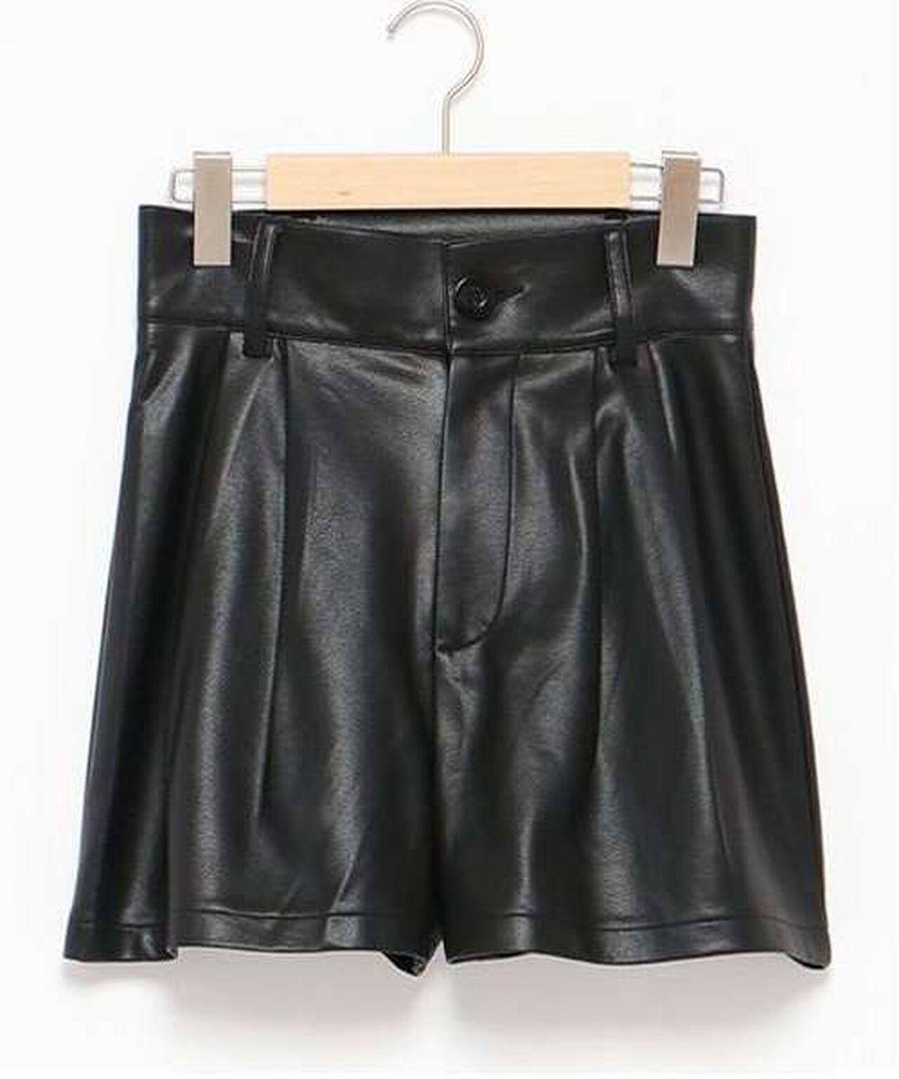 Faux Leather Shorts,Black, large image number 11