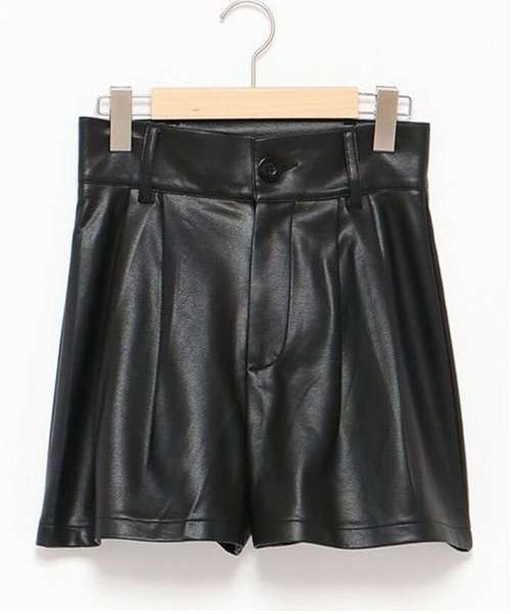 Faux Leather Shorts,Black, medium image number 11