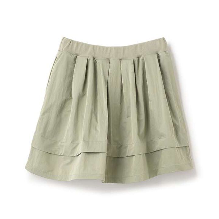 [AMI] Water-Repellent Waist Rib Hem Tuck Skirt,Olive, medium image number 10
