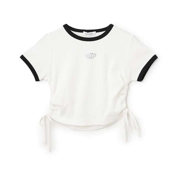 Cool Sensation Drawstring Ribbed T-Shirt,Green, medium image number 4