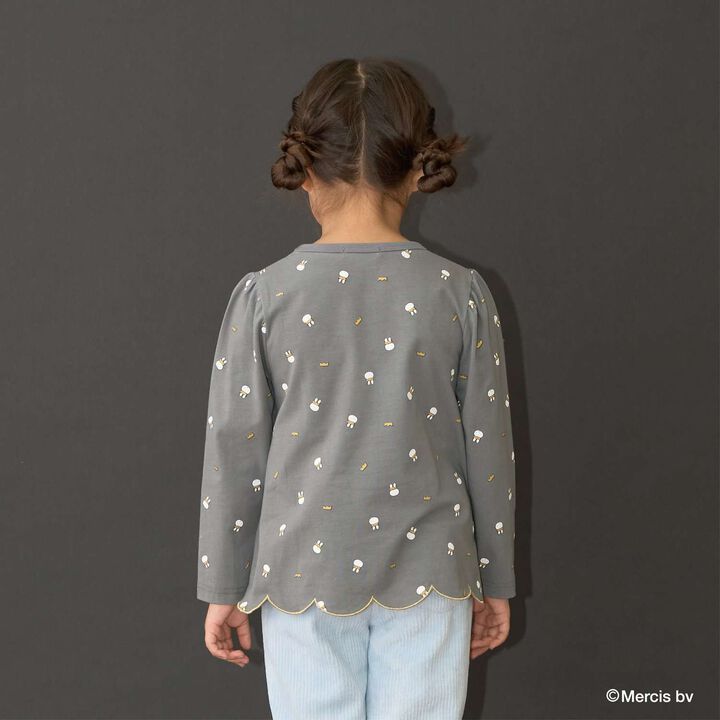 [Miffy] All-Over Pattern Scalloped Hem A-Line T-Shirt,Lavender, medium image number 23