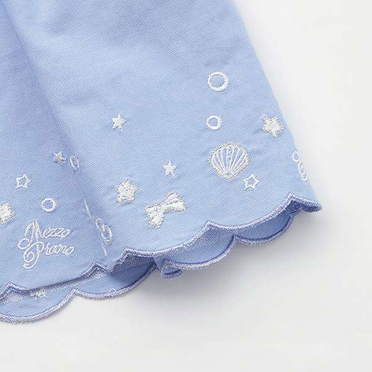 [Restock] Shell Scallop Embroidery Culotte Skirt,Lavender, large image number 6