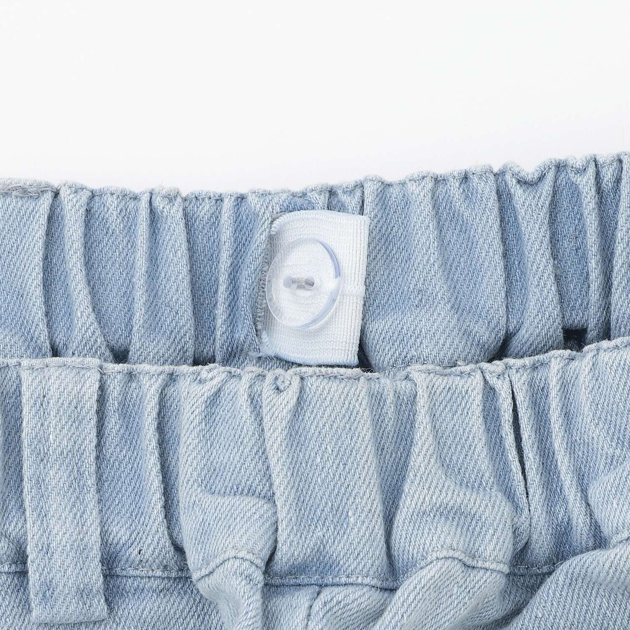 Ribbon Denim Shorts,Gray, large image number 3