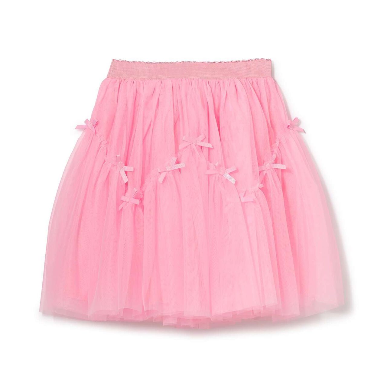 Wavy Panel Gathered Tulle Skirt [Lycee Mine Ballet Series],Black, large image number 5