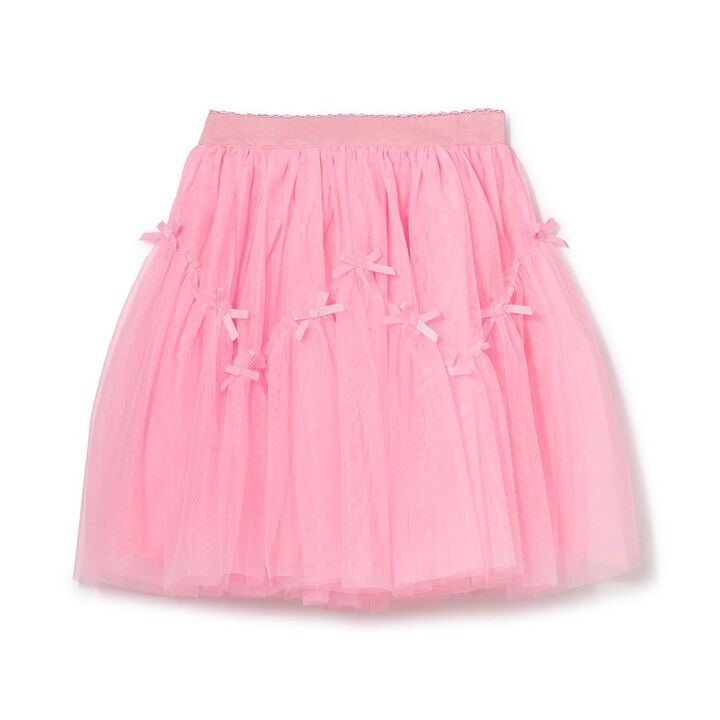 Wavy Panel Gathered Tulle Skirt [Lycee Mine Ballet Series],Black, medium image number 5