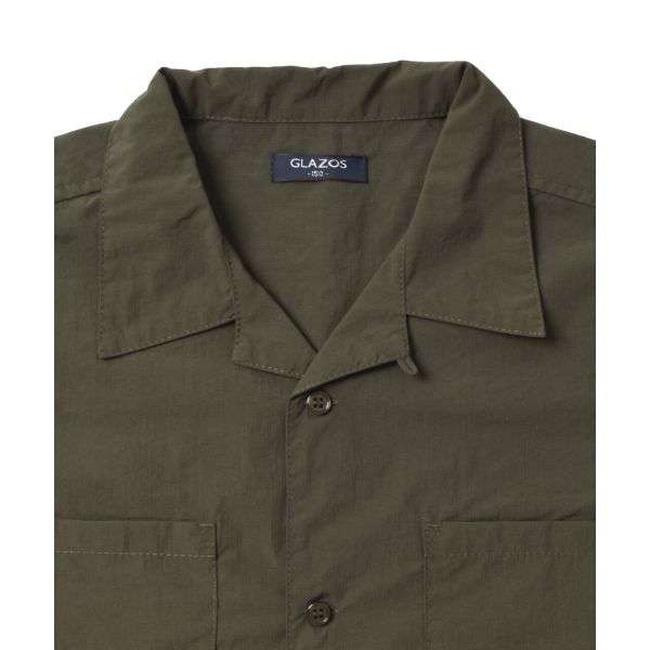 Lip Open Collar Long-Sleeve Shirt [Set Up Compatible],Gray, large image number 10