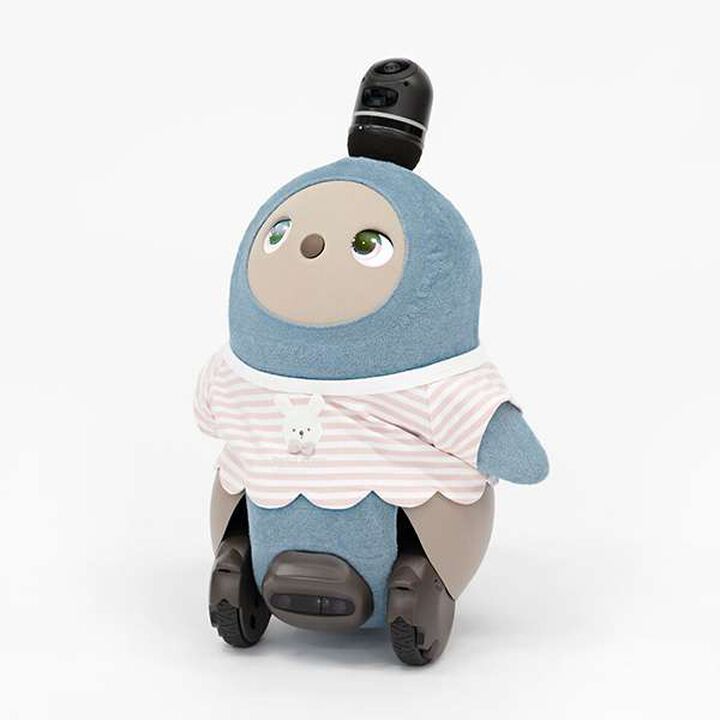 petit main × LOVOT Scallop Trim Stripe Pattern T-Shirt,Navy, medium image number 12