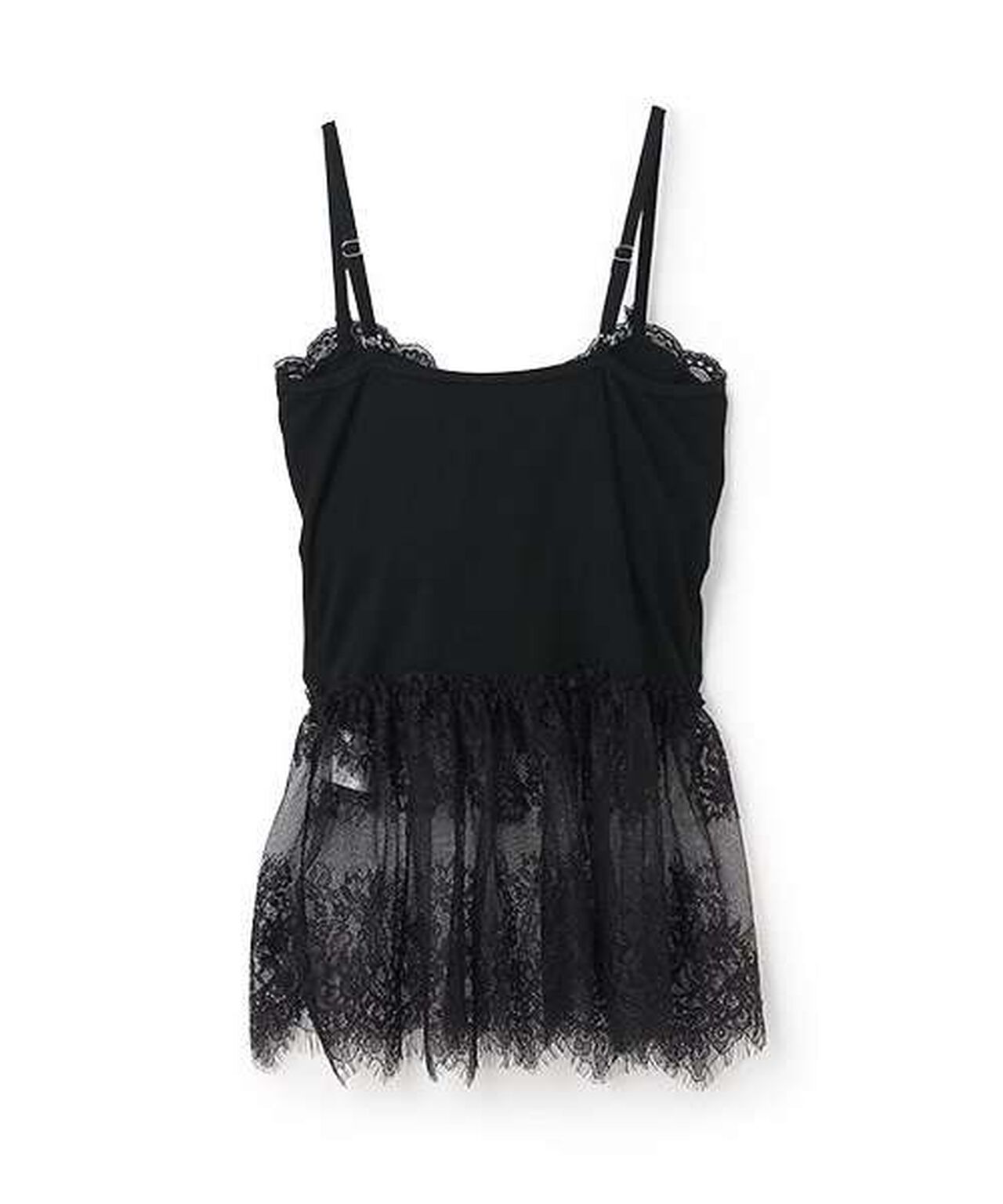 Lace Peplum Bra Top [Korean Fashion],Black, large image number 6