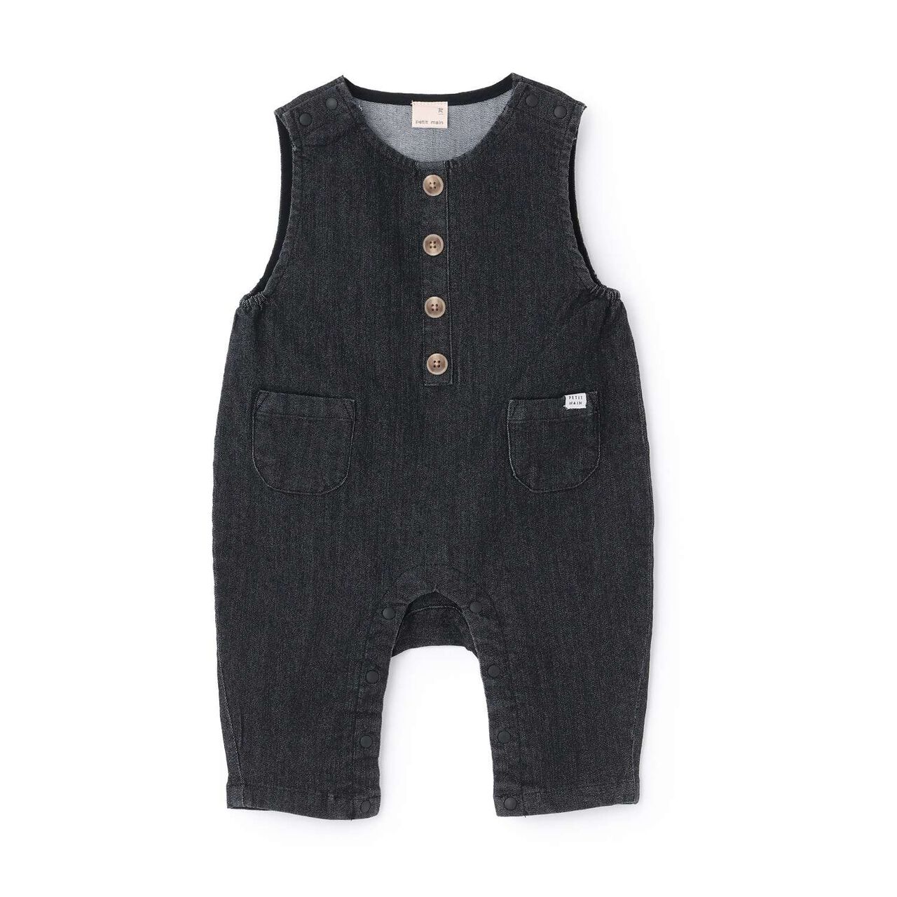 Denim Overalls,Black, large image number 0