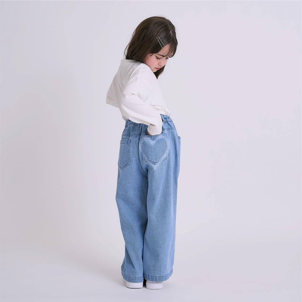 Graphic Assorted Denim Pants,Sax blue, large image number 4