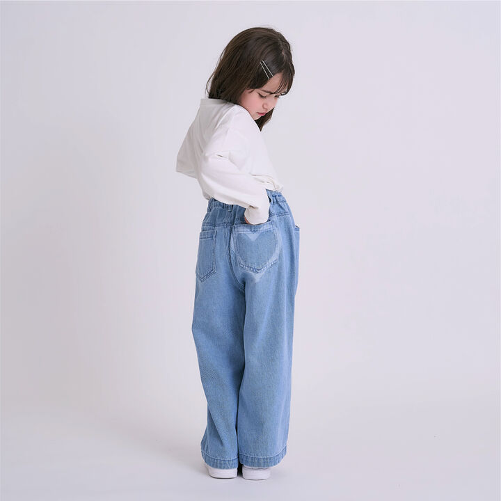 Graphic Assorted Denim Pants,Sax blue, medium image number 4