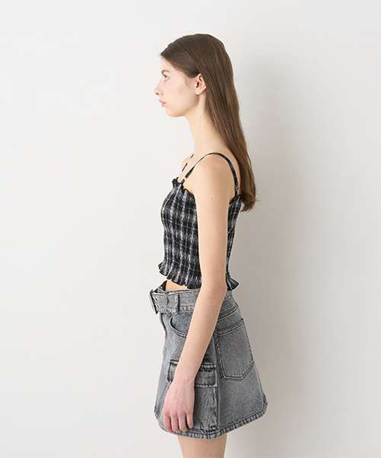 Cropped Shirt and Vest Set,Off white, large image number 19