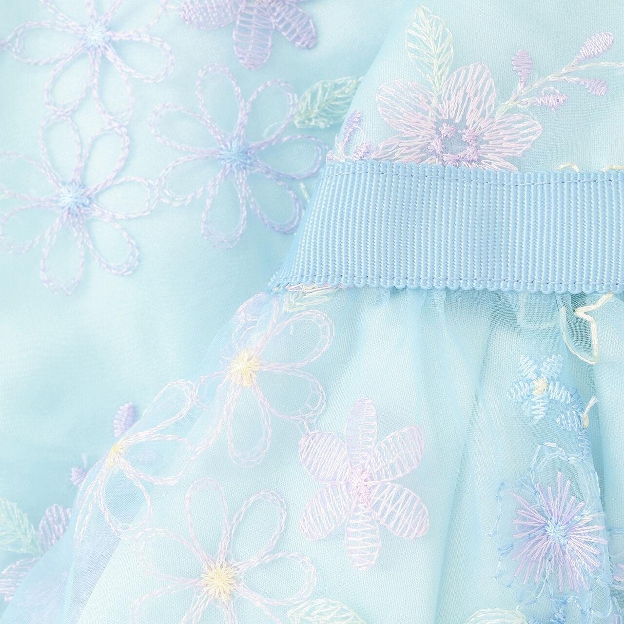 Flower Bouquet Lace Embroidery One-Piece Dress,Light pink, large image number 8