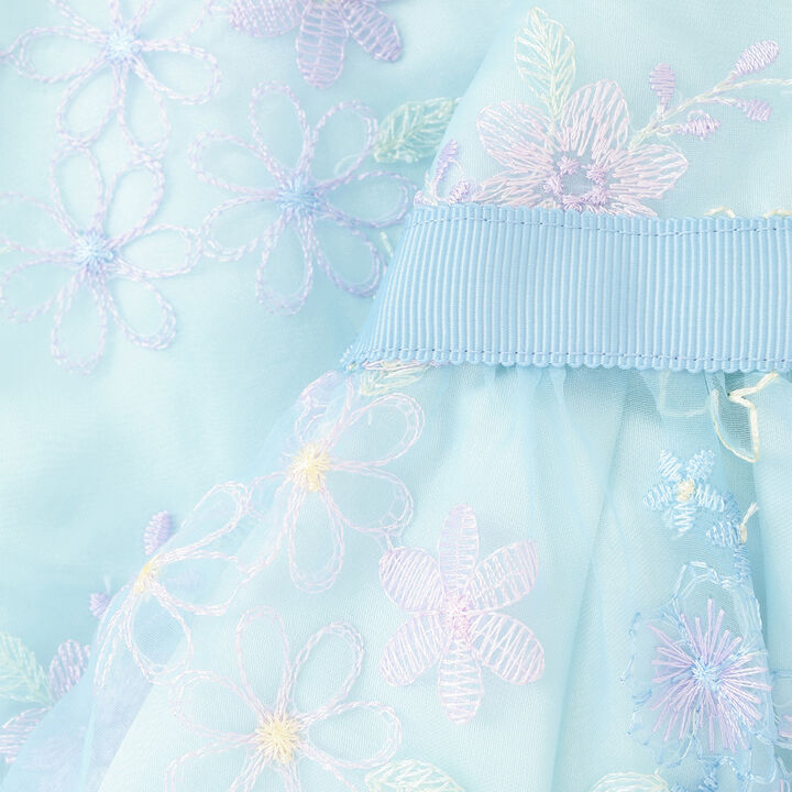 Flower Bouquet Lace Embroidery One-Piece Dress,Light pink, medium image number 8