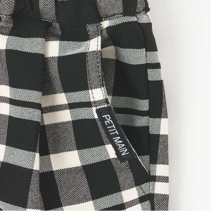 Wool Lined Check Tapered Pants,Black, medium image number 11