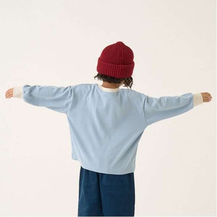 Pilling-Resistant Bi-Color Sweatshirt,Milky white, medium image number 4