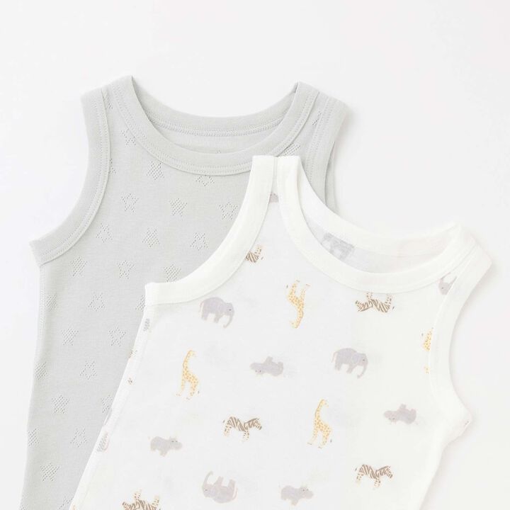 [Weak Acidity] Boys' Tank Undergarments 2P,Beige, medium image number 3